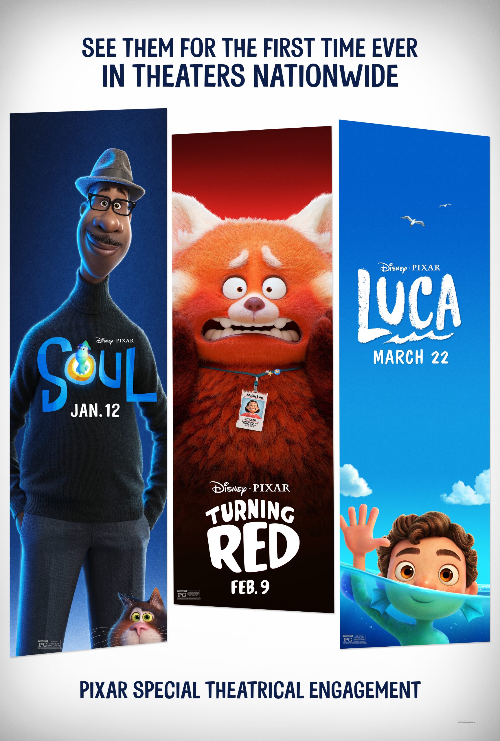 Disney and Pixar's SOUL, TURNING RED, and LUCA are Heading to Theaters  Nationwide in 2024 - Boxoffice